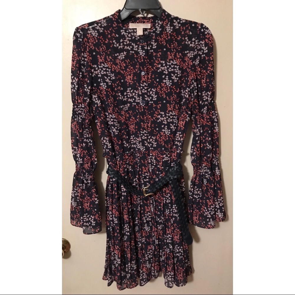 Michael Kors Floral Georgette ShirtDress